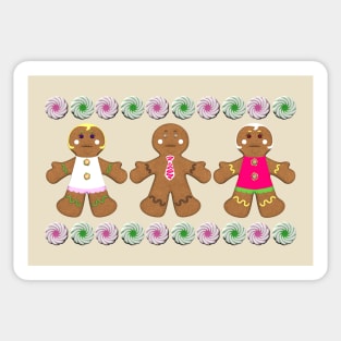 Gingerbread People Christmas Cookies Sticker